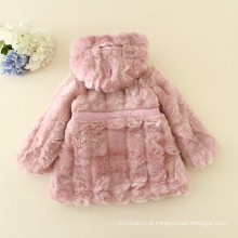 De alta classe crianças roupas de inverno duoduo princesa rosa casacos quentes casacos de peles macias natal para 2 anos de idade meninas peludas